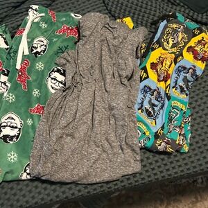 Mens Pajama Pants Bundle Harry Potter Christmas Story grey lounge L/XL